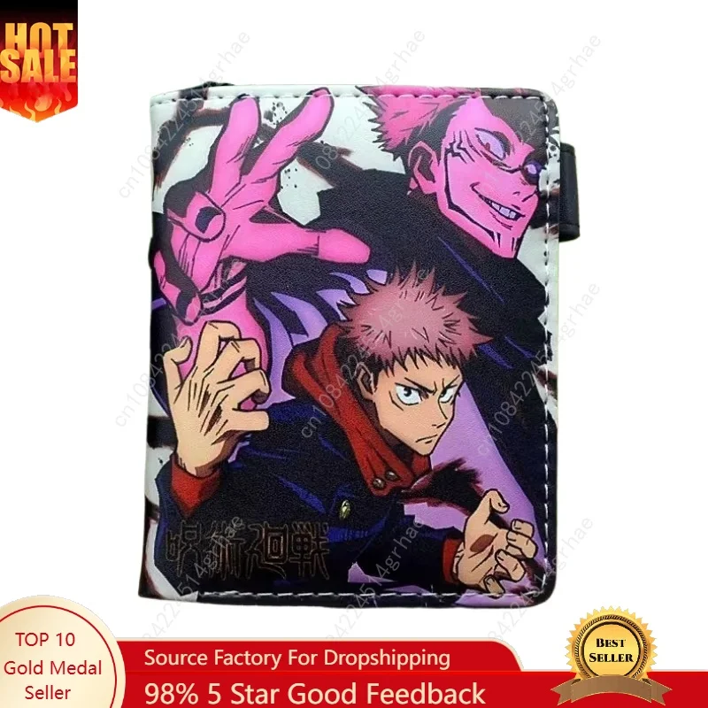 Cartoon Jujutsu Kaisen Satoru Gojo Bifold Short Men's Wallets Itadori Yuji Fushiguro Megumi Women Card Holders Coin Purse
Cartoon Jujutsu Kaisen Satoru Gojo Bifold Short Men's Wallets Itadori Yuji Fushiguro Megumi Women Card Holders Coin Purse