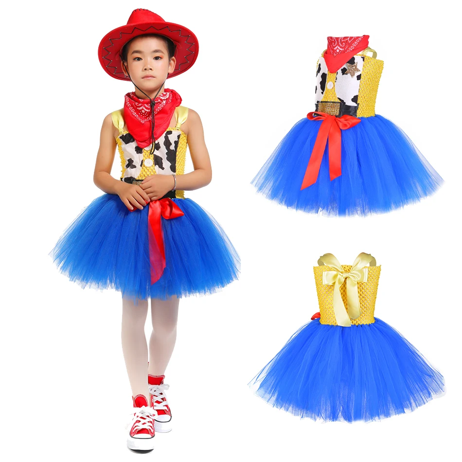 Woody Cosplay TUTU Dress Children Stage Performance Clothes Denim Girls Dress Halloween Toys Story Jessie Role-playing Costume
Woody Cosplay TUTU Dress Children Stage Performance Clothes Denim Girls Dress Halloween Toys Story Jessie Role-playing Costume