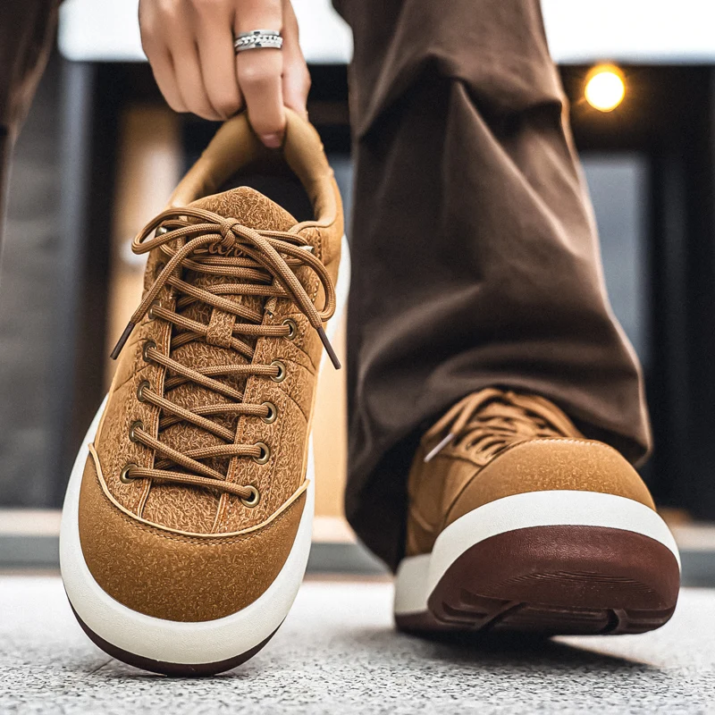 Men's Casual Leather Shoes Spring Trend Waterproof Non-Slip Sport Thick Bottom Heightening De Xin Trendy Shoes Comfortable
Men's Casual Leather Shoes Spring Trend Waterproof Non-Slip Sport Thick Bottom Heightening De Xin Trendy Shoes Comfortable