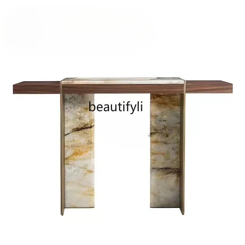 H5556Italian light luxury designer solid wood entrance table modern simple entrance door high-end marble entrance table
H5556Italian light luxury designer solid wood entrance table modern simple entrance door high-end marble entrance table