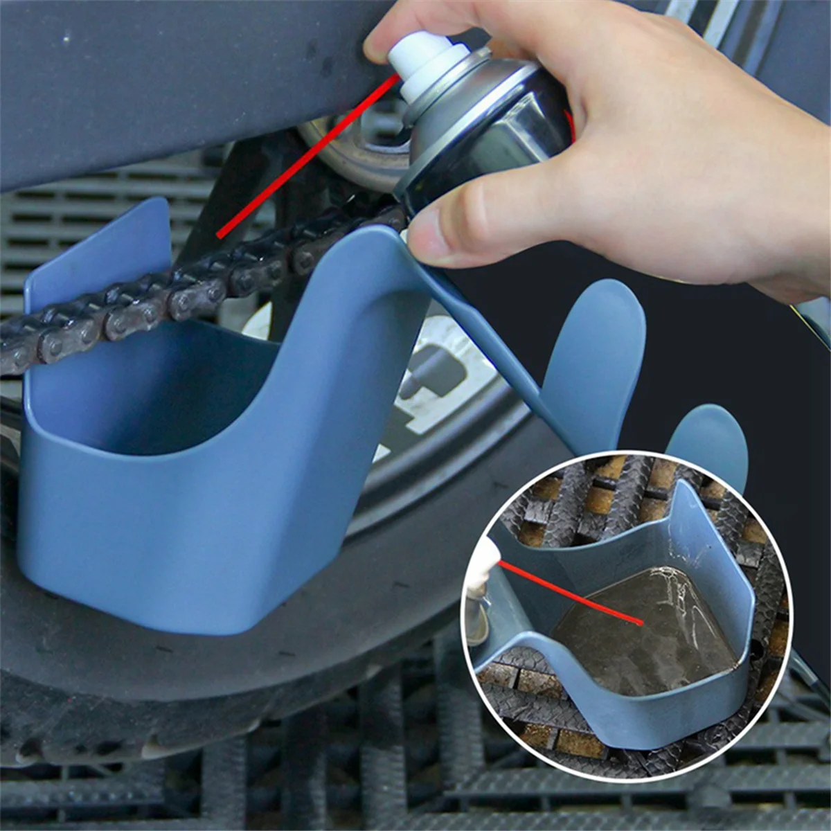 Anti- Scrubber Tools Motorcycle Bike Chain Oil Storage Tool Box Chain Cleaning Oil Splash-Proof Tool Chain Cleaning Agent Chain
Anti- Scrubber Tools Motorcycle Bike Chain Oil Storage Tool Box Chain Cleaning Oil Splash-Proof Tool Chain Cleaning Agent Chain