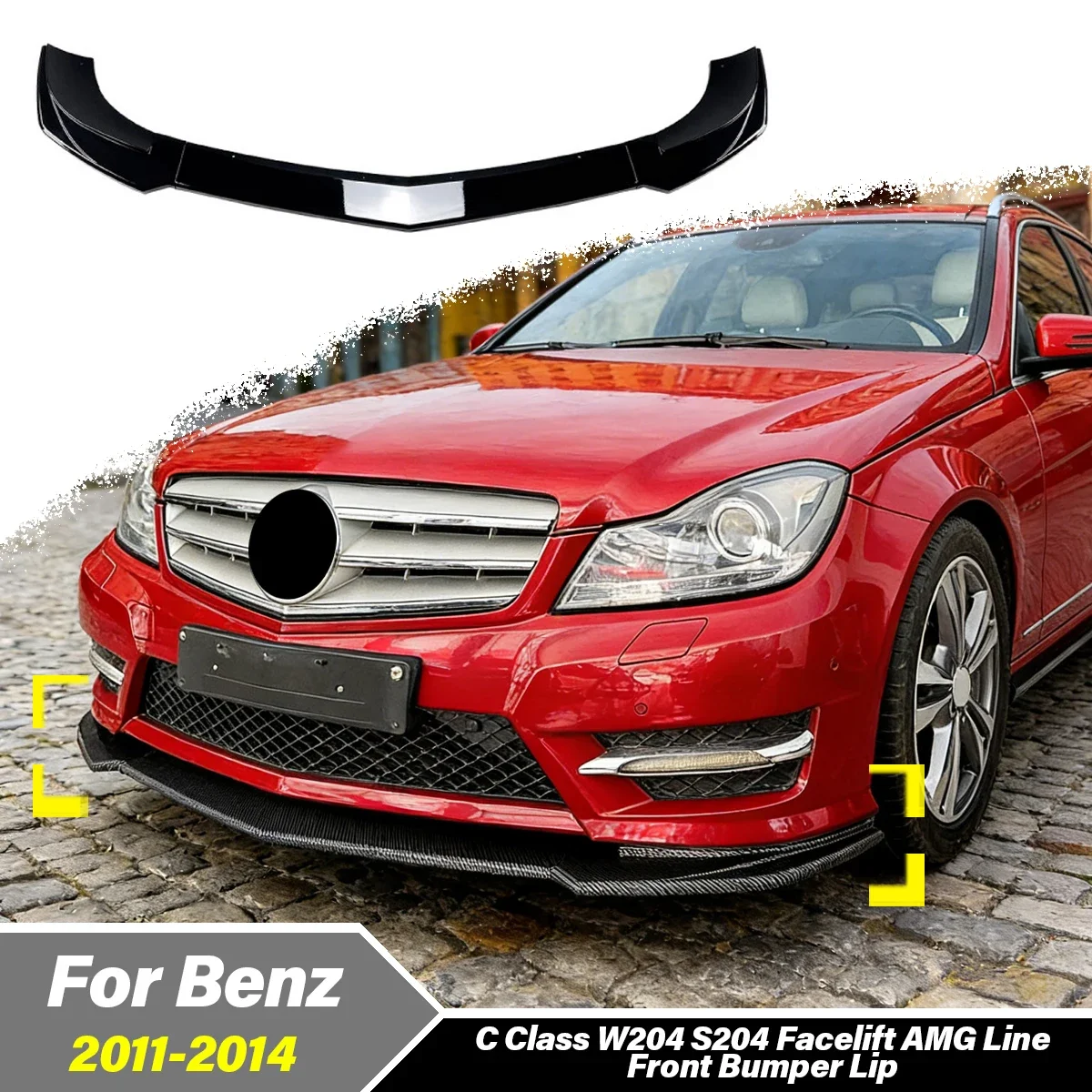 For Mercedes Benz C Class W204 S204 2011 2012 2013 2014 Automobile Front Bumper Spoiler Lip Splitter Decoration Accessories Kit
For Mercedes Benz C Class W204 S204 2011 2012 2013 2014 Automobile Front Bumper Spoiler Lip Splitter Decoration Accessories Kit