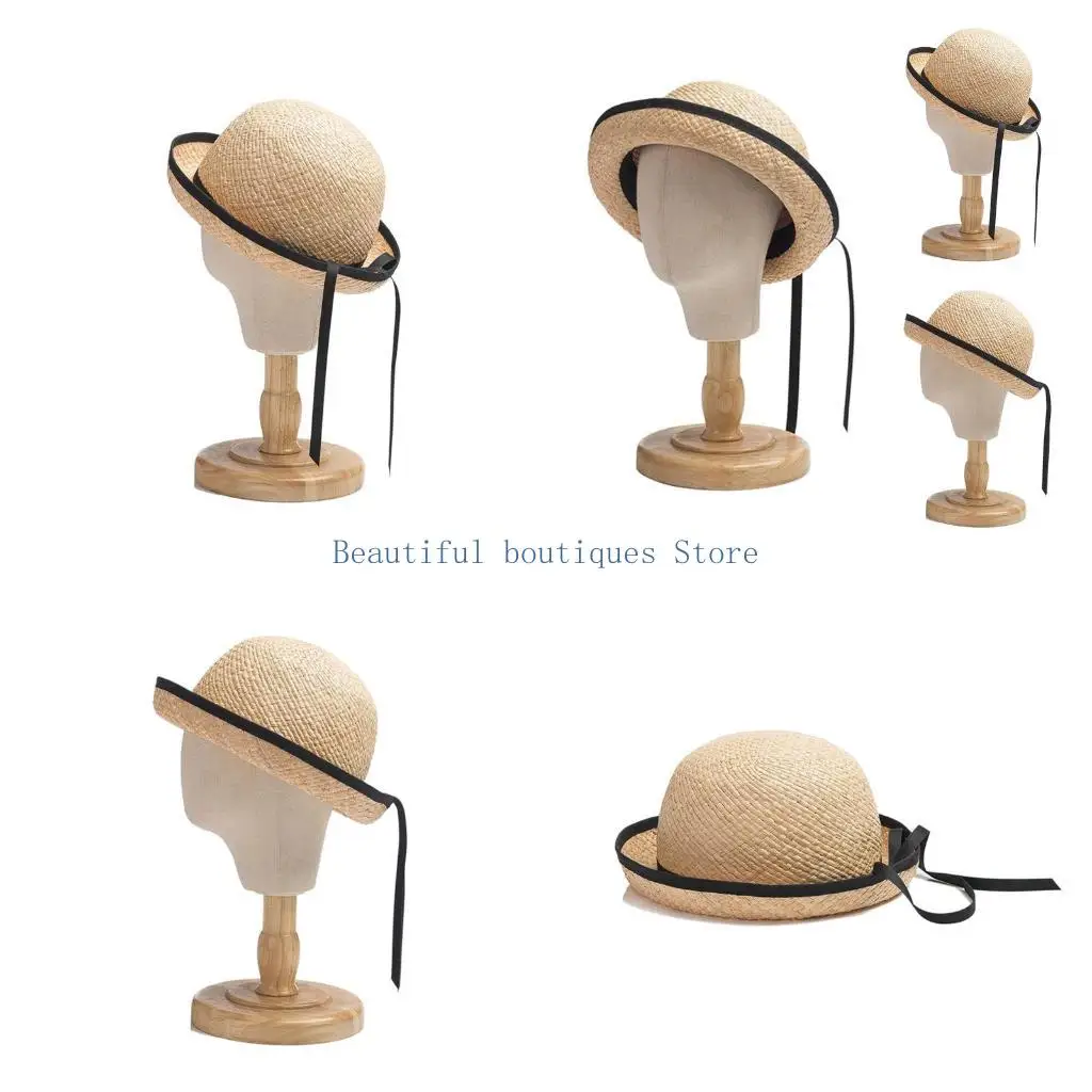 U4LF Lovely Girl Ribbon Bowknot Roll-up Wide Brim Dome Top Hat Children Straw Hat Summer Hat Unisex for Beach Travel
U4LF Lovely Girl Ribbon Bowknot Roll-up Wide Brim Dome Top Hat Children Straw Hat Summer Hat Unisex for Beach Travel