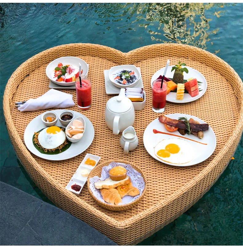 Bed and Breakfast Swimming Pool Floating Tray Afternoon Tea Water Plate Vietnam Internet Celebrity Rattan Basket Hotel
Bed and Breakfast Swimming Pool Floating Tray Afternoon Tea Water Plate Vietnam Internet Celebrity Rattan Basket Hotel