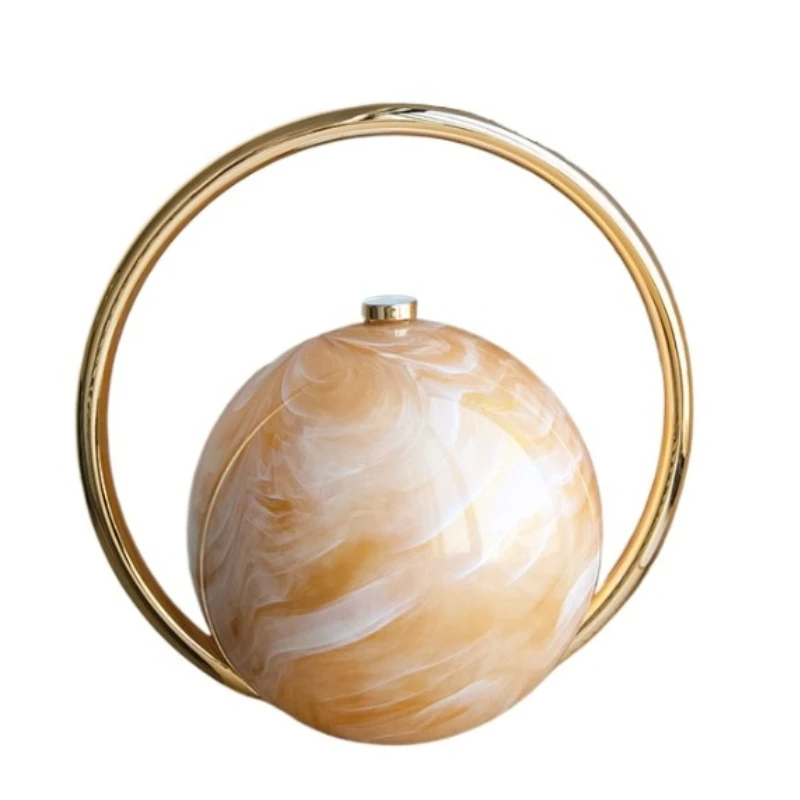 Fashion Marble Pattern round Ball Women's Evening Bag Luxury Designer Electroplated Gold Handle Handbag Banquet Party Clutch
Fashion Marble Pattern round Ball Women's Evening Bag Luxury Designer Electroplated Gold Handle Handbag Banquet Party Clutch