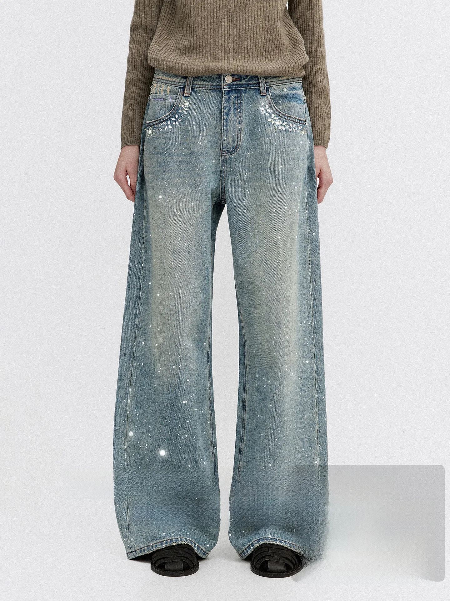 Le Good Spring iny Waed out Sle Wide Leg Straight Cut Jeans Women's High Waist Cotton Commute Friendly Casual Jeans
Le Good Spring iny Waed out Sle Wide Leg Straight Cut Jeans Women's High Waist Cotton Commute Friendly Casual Jeans