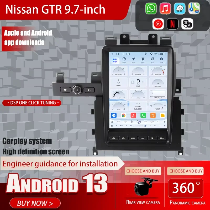 9,7 "для Nissan GT-R GTR R35 2008-2017 автомобильный радиоприемник Android 12 автонавигация GPS стерео видеоплеер DVD мультимедиа Autora
9,7 "для Nissan GT-R GTR R35 2008-2017 автомобильный радиоприемник Android 12 автонавигация GPS стерео видеоплеер DVD мультимедиа Autora