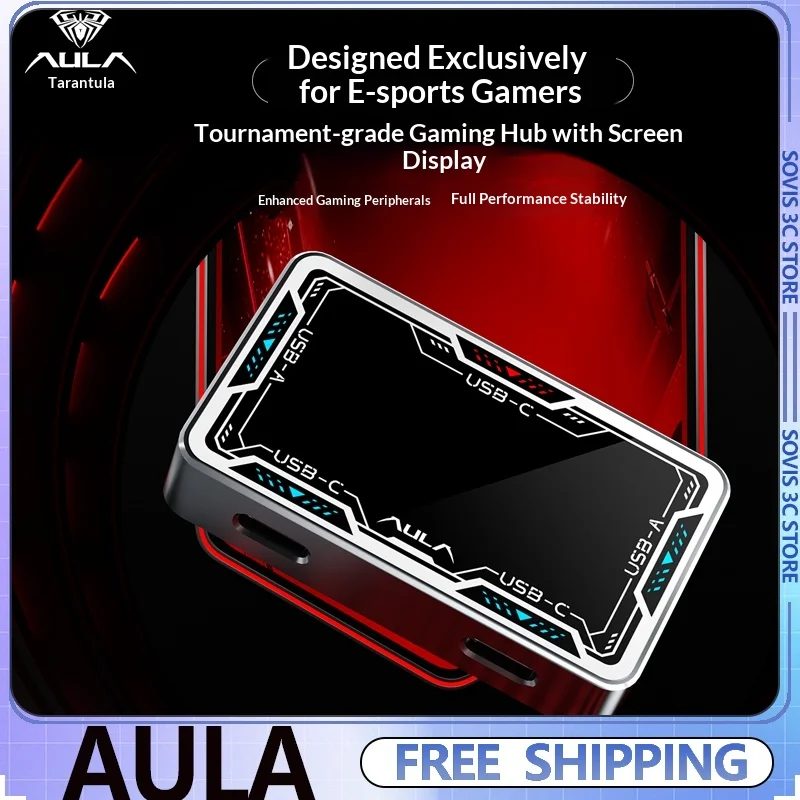 AULA USB Hub 8K Desktop Docking Station USB2.0HighSpeed Multi-Port Data Transfer Esports Gaming Laptop Hub With Display Screen
AULA USB Hub 8K Desktop Docking Station USB2.0HighSpeed Multi-Port Data Transfer Esports Gaming Laptop Hub With Display Screen