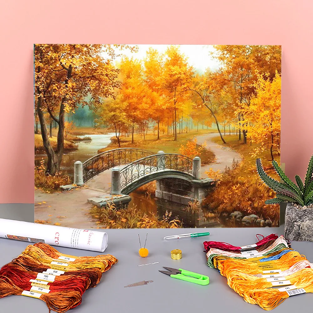 Landscape Spring Printed Canvas 11CT Cross Stitch Set DIY Embroidery DMC Threads Sewing Handicraft Handmade Promotions
Landscape Spring Printed Canvas 11CT Cross Stitch Set DIY Embroidery DMC Threads Sewing Handicraft Handmade Promotions