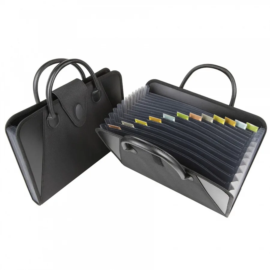 Expanding File with Handles Black 
Expanding File with Handles Black