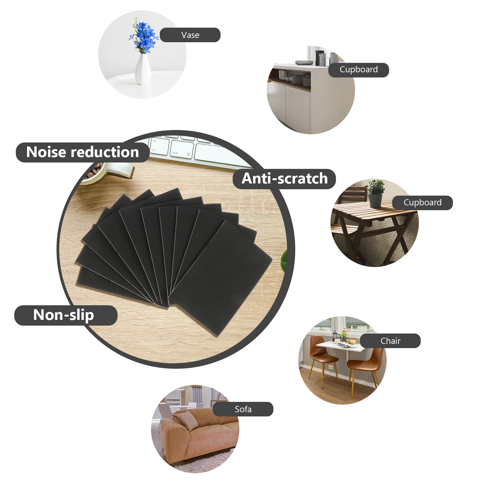10 Pcs Furniture Leg Protectors Anti-slip Pads Black EVA Material Shockproof Floor Protectors Wood Floor Protector Anti Scratch
10 Pcs Furniture Leg Protectors Anti-slip Pads Black EVA Material Shockproof Floor Protectors Wood Floor Protector Anti Scratch