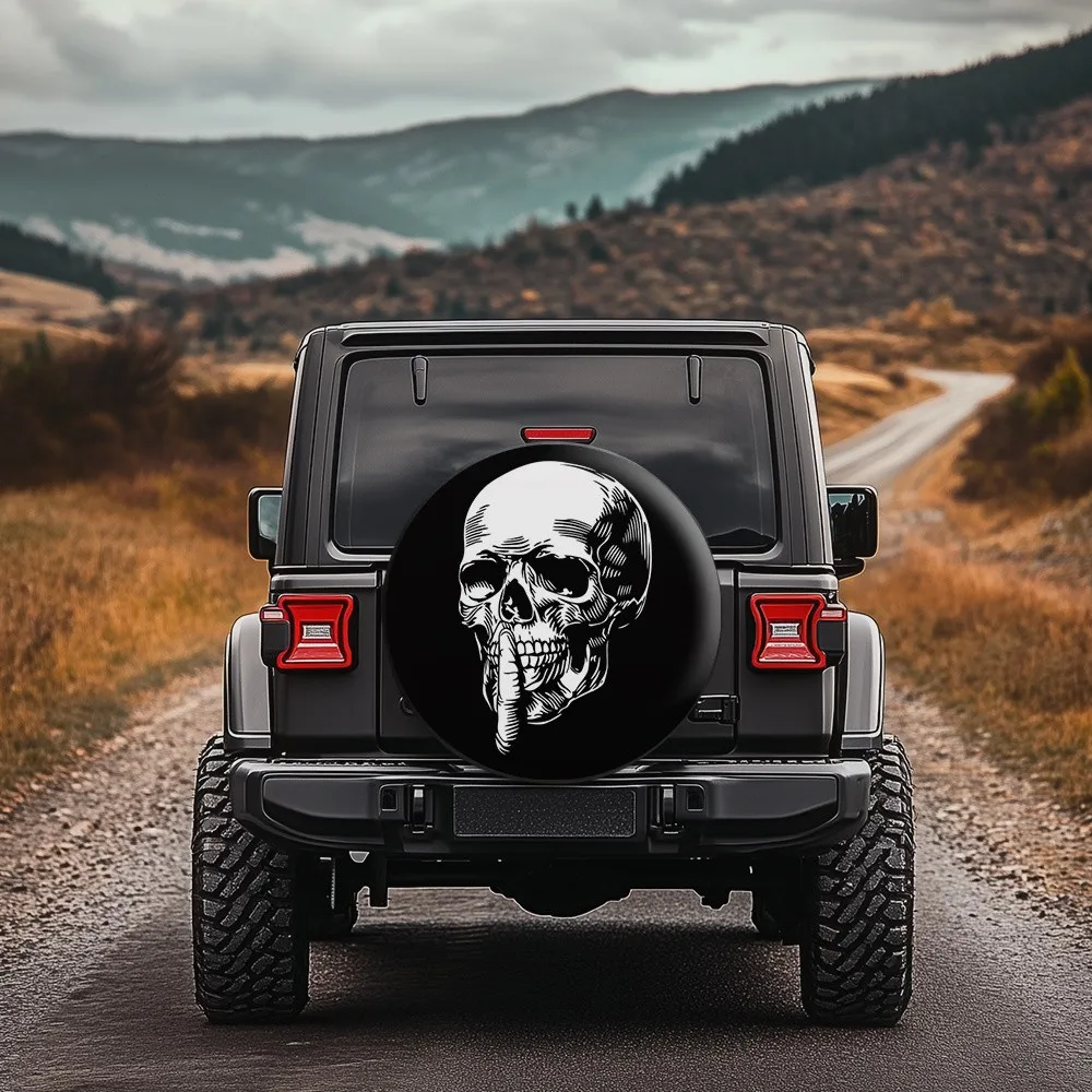 Skull Shushing Graphic Tire Cover Waterproof Polyester Off Road Spare Wheel Protector
Skull Shushing Graphic Tire Cover Waterproof Polyester Off Road Spare Wheel Protector
