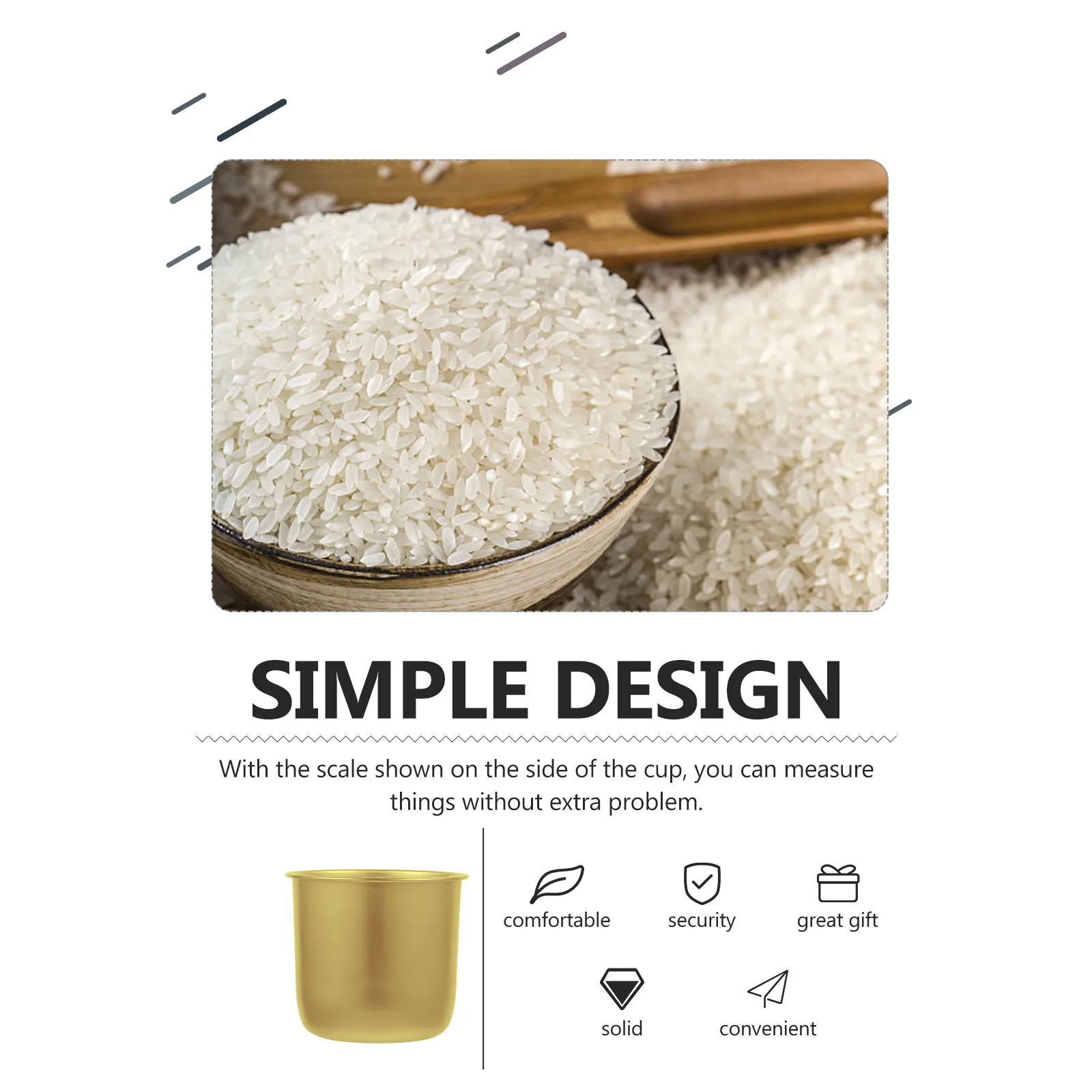 Stainless Steel Rice Cup Kitchen Measuring Holder Food-Friendly Clear Scale Graduated Cup Household Use Wide Mouth Metal
Stainless Steel Rice Cup Kitchen Measuring Holder Food-Friendly Clear Scale Graduated Cup Household Use Wide Mouth Metal