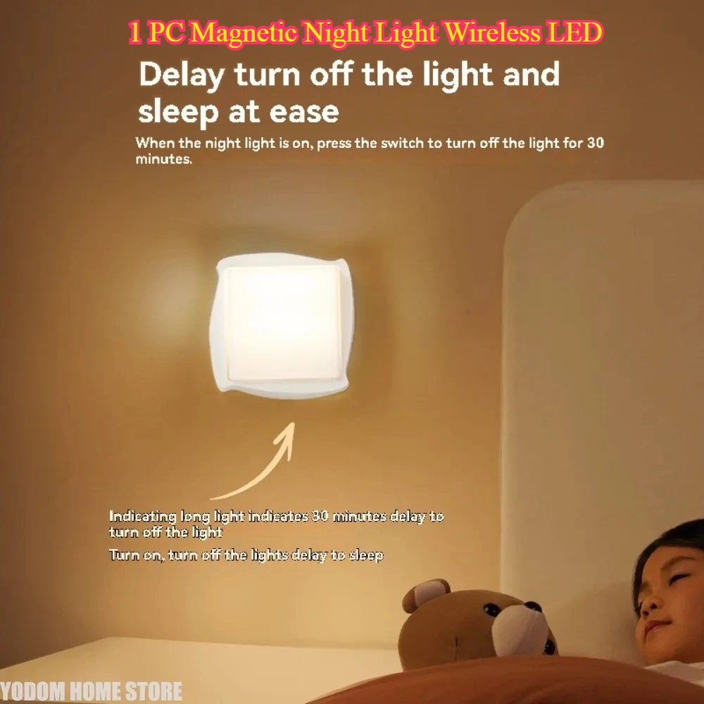 1 шт. Магнитный ночник с беспроводной LED-подсветкой - датчик света для спальни, лестницы, гардероба, декора комнаты
1 шт. Магнитный ночник с беспроводной LED-подсветкой - датчик света для спальни, лестницы, гардероба, декора комнаты