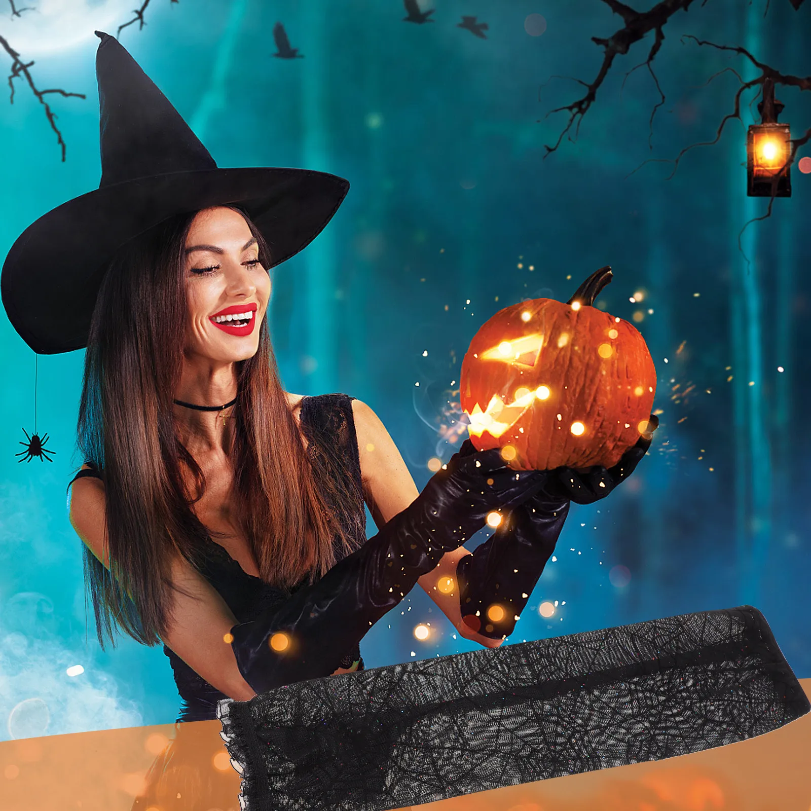 1Pair Spider Tulle Gloves Halloween Spider Web Fingerless Mittens Cosplay Costume Party Gloves Punk Gothic Festival Accessories
1Pair Spider Tulle Gloves Halloween Spider Web Fingerless Mittens Cosplay Costume Party Gloves Punk Gothic Festival Accessories