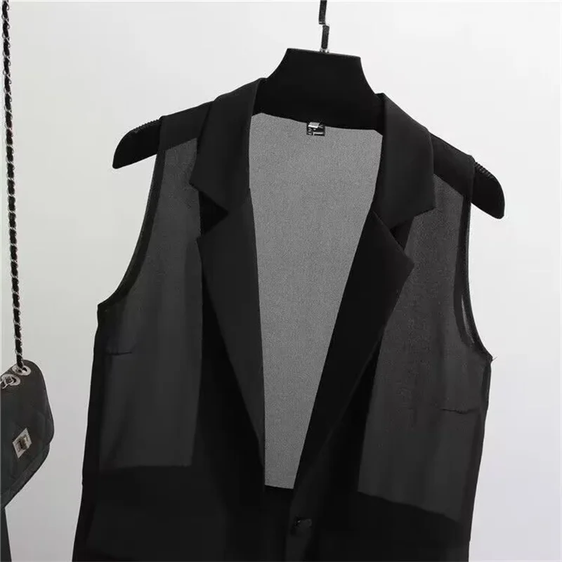 Chiffon Vest Women's summer And Korean Version Large Size Thin Medium And Long Thin suit Vest Jacket Casual versatile Vest
Chiffon Vest Women's summer And Korean Version Large Size Thin Medium And Long Thin suit Vest Jacket Casual versatile Vest