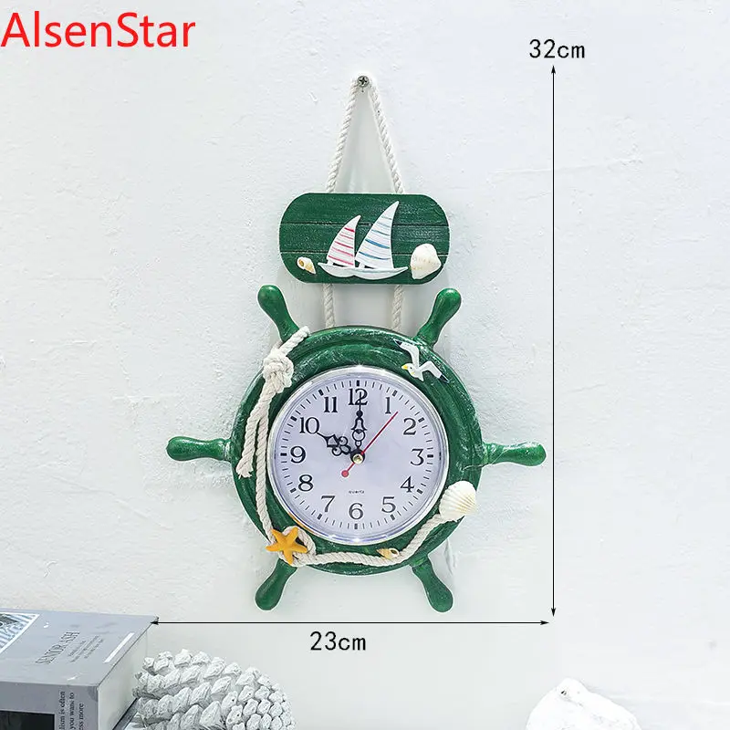 Mediterranean Style Anchor Wall Clock Wooden Rudder Clock For Living Room Bar Home Wall Hanging Ocean Clock Watch Decoration
Mediterranean Style Anchor Wall Clock Wooden Rudder Clock For Living Room Bar Home Wall Hanging Ocean Clock Watch Decoration