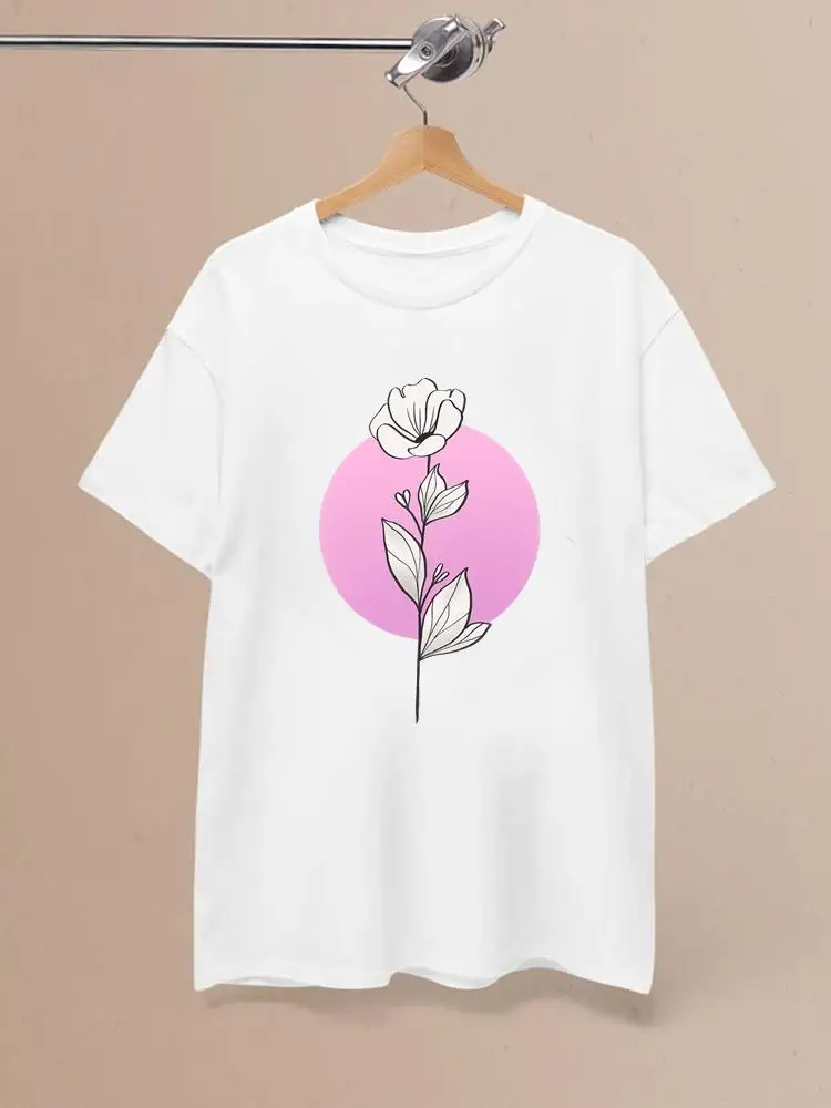 Short Sleeve Tshirts Lady Clothing Casual Wear Tee Top Cartoon Flower Style Graphic T-shirts T Female Women Fashion Clothes
Short Sleeve Tshirts Lady Clothing Casual Wear Tee Top Cartoon Flower Style Graphic T-shirts T Female Women Fashion Clothes