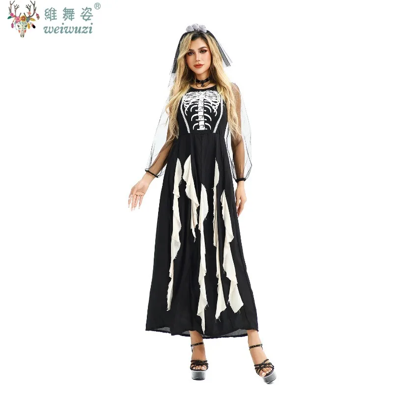 Halloween Costume Adult Women Devil Gothic Ghost Bride Vampire Skeleton Zombie Cosplay Costume Horror Dark Scary Fancy Clothing
Halloween Costume Adult Women Devil Gothic Ghost Bride Vampire Skeleton Zombie Cosplay Costume Horror Dark Scary Fancy Clothing