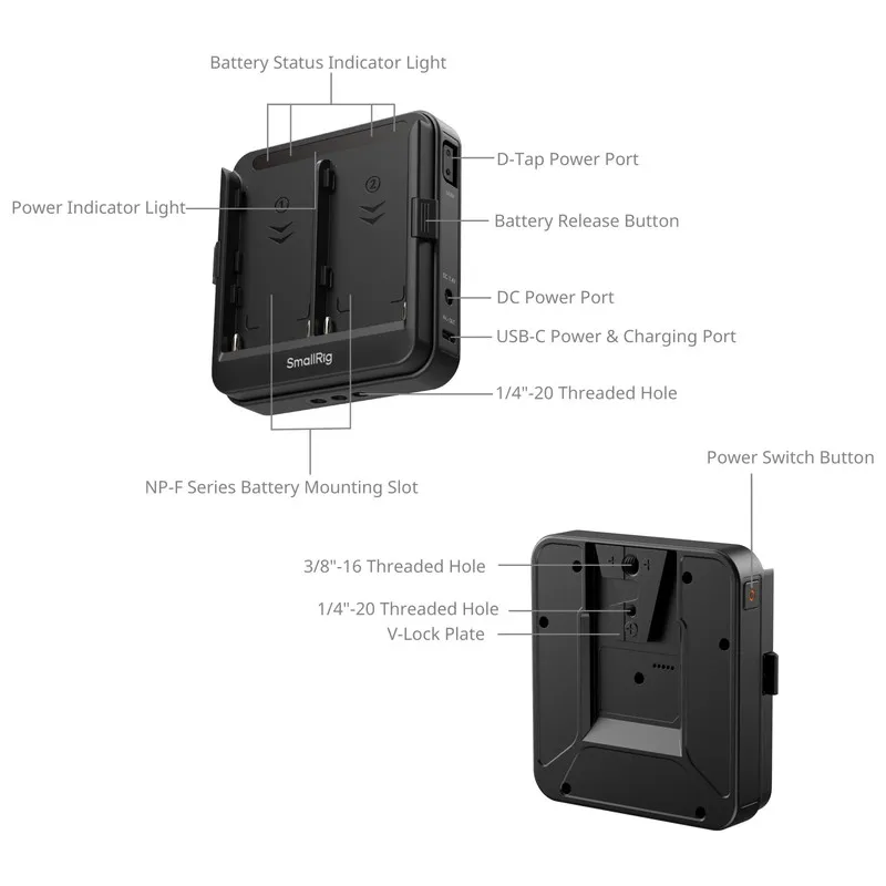 SmallRig 5536 Adapter Plate for NP-F Type Batteries Supports UPS for NP-F550 / 570 / 750 / 770 Accessories w V-mount Interface
SmallRig 5536 Adapter Plate for NP-F Type Batteries Supports UPS for NP-F550 / 570 / 750 / 770 Accessories w V-mount Interface