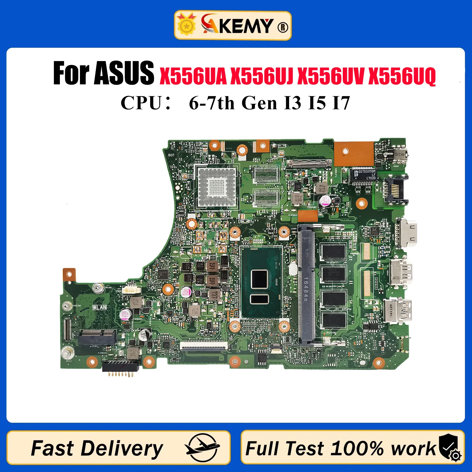 X556UA Материнская плата для ноутбука ASUS X556U R558U FL5900U VM591U X556UJ X556UV X556UQ X556URK X556UQK X556UF Материнская плата I3 I5 I7 CPU
X556UA Материнская плата для ноутбука ASUS X556U R558U FL5900U VM591U X556UJ X556UV X556UQ X556URK X556UQK X556UF Материнская плата I3 I5 I7 CPU