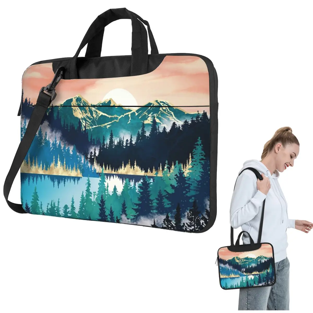 Lake Mist Crossbody Laptop Bag Case Computer Bag 13 14 15.6 Inch Notebook Pouch for Macbook Pro
Lake Mist Crossbody Laptop Bag Case Computer Bag 13 14 15.6 Inch Notebook Pouch for Macbook Pro