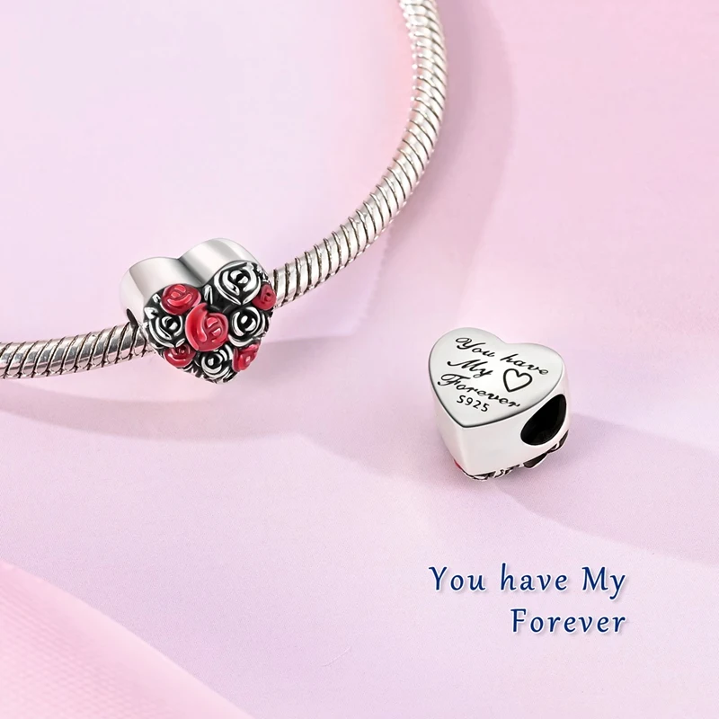 925 Sterling Silver Charms Bead CZ Zircon Heart Shape Rose Dangle Fit Original Bracelet DIY Women Jewelry Gift
925 Sterling Silver Charms Bead CZ Zircon Heart Shape Rose Dangle Fit Original Bracelet DIY Women Jewelry Gift