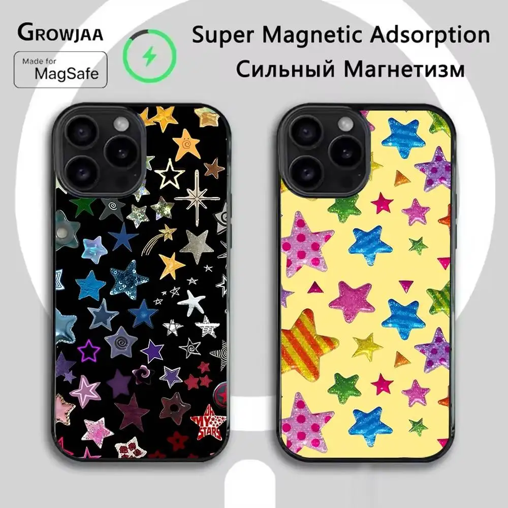 Colorful Star Phone Case For iPhone 16e,16,15,14,13,12,11,Plus,Pro,Max,Mini Magsafe Magnetic Wireless Charging
Colorful Star Phone Case For iPhone 16e,16,15,14,13,12,11,Plus,Pro,Max,Mini Magsafe Magnetic Wireless Charging