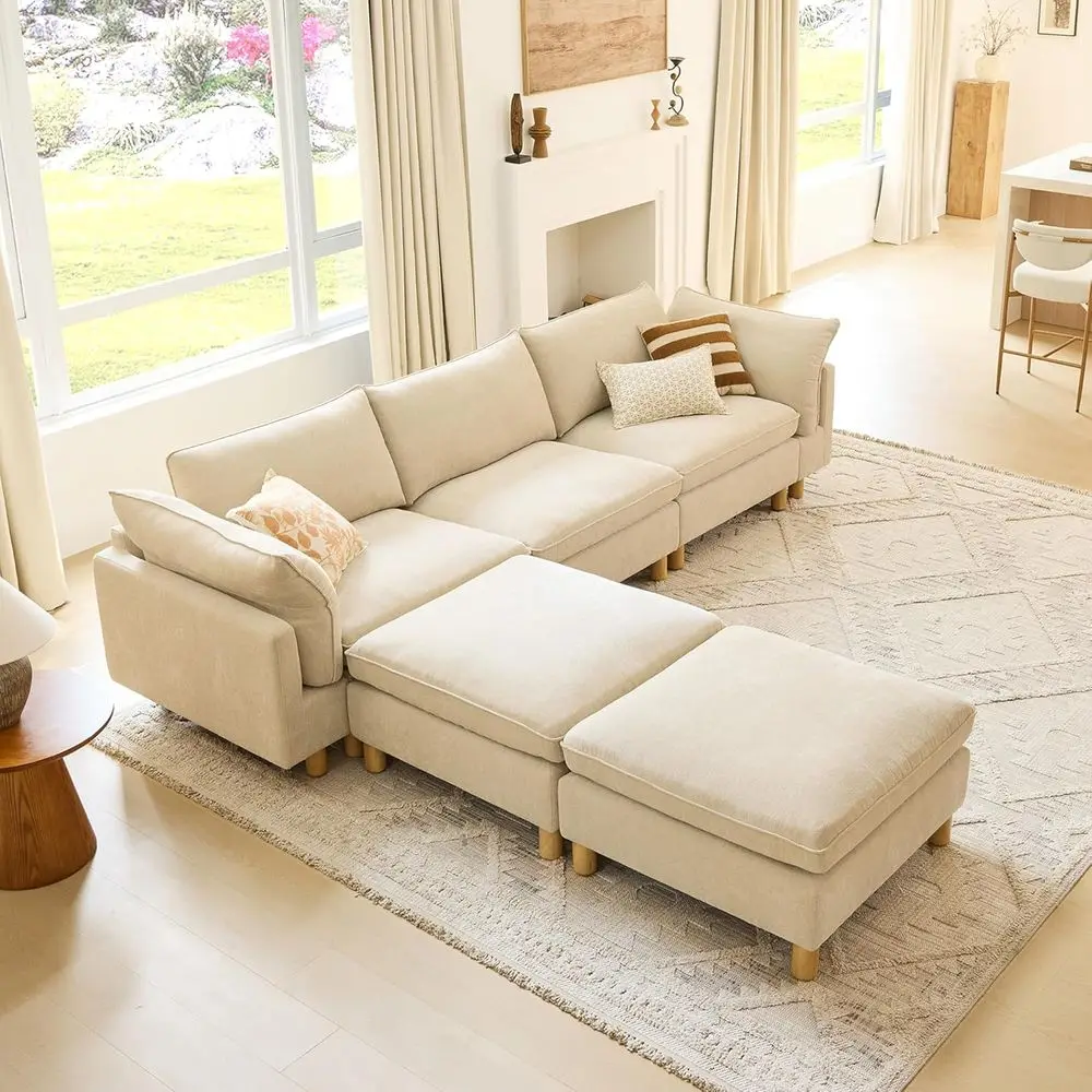 Super Large 5-Seat Sectional Sofa in Premium Chenille Fabric with High-Density Foam and Down Filling
Super Large 5-Seat Sectional Sofa in Premium Chenille Fabric with High-Density Foam and Down Filling