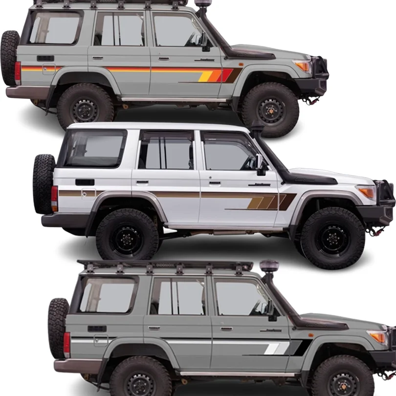 Custom Car Sticker Retro Stripe Side Waist line Precut Film Modified Decal Vinyl Graphics Wrapping Kit for Land Cruiser 76 LC76
Custom Car Sticker Retro Stripe Side Waist line Precut Film Modified Decal Vinyl Graphics Wrapping Kit for Land Cruiser 76 LC76