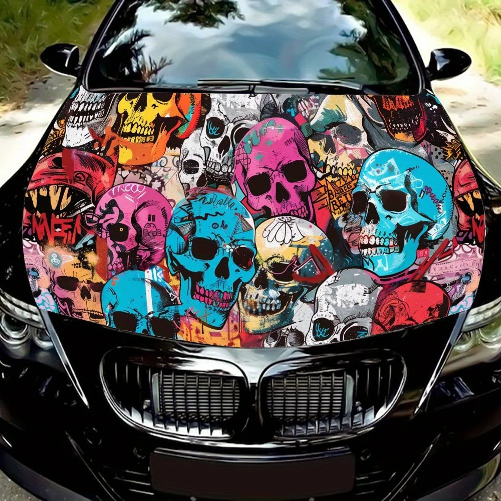 Many colorful cartoon skulls gather together Car Hood Vinyl Wraps Sticker, Car Engine Decal, Waterproof Self-adhesive Car Packag
Many colorful cartoon skulls gather together Car Hood Vinyl Wraps Sticker, Car Engine Decal, Waterproof Self-adhesive Car Packag