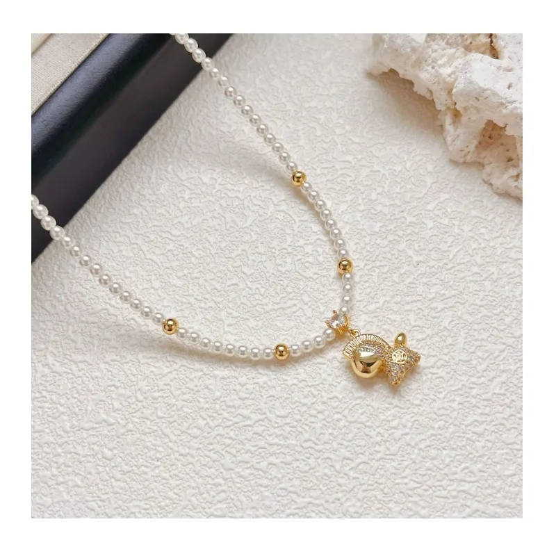 High-end Pony Pendant Pearl Necklace Fashion Niche Versatile Jewelry
High-end Pony Pendant Pearl Necklace Fashion Niche Versatile Jewelry