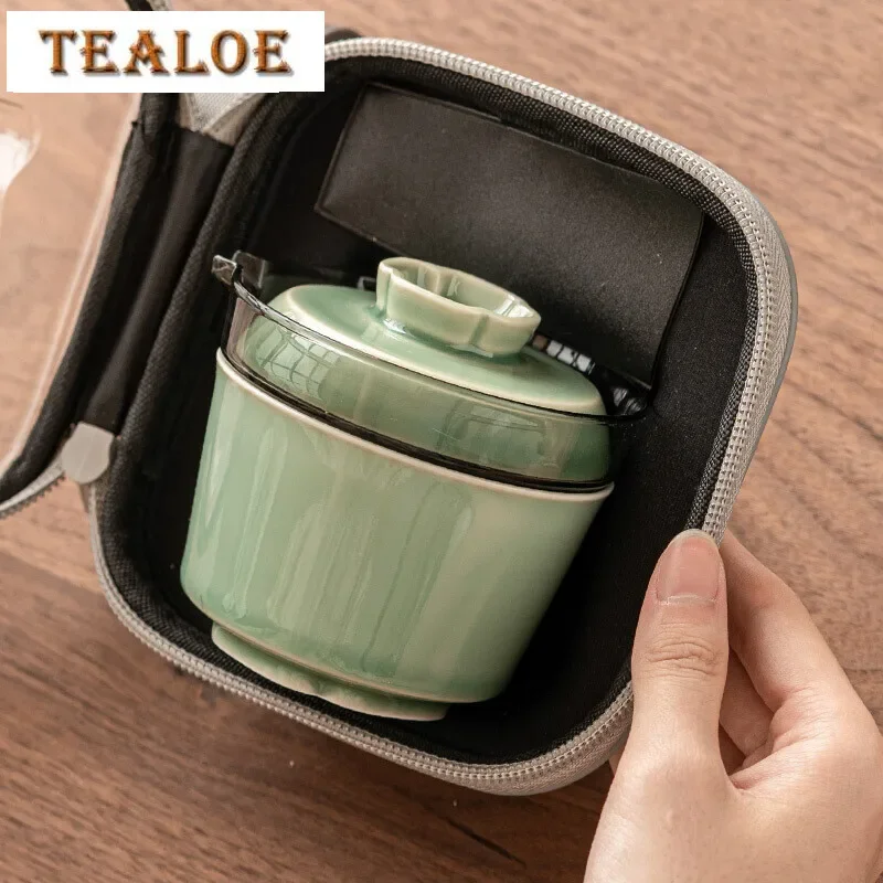 Yue Kiln Celadon Дорожный набор ручной работы Бытовой портативный чайный сервиз Антикварный 1 горшок 3 чашки Чайник Органайзер Коллекция кафе
Yue Kiln Celadon Дорожный набор ручной работы Бытовой портативный чайный сервиз Антикварный 1 горшок 3 чашки Чайник Органайзер Коллекция кафе