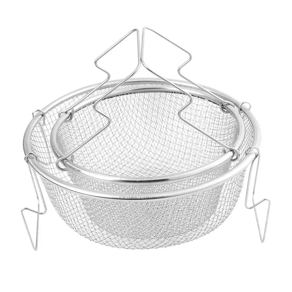 2 Pcs Crisper Basket Stainless Steel Fry Fryer Baskets for Fryers Round Fried Food Server
2 Pcs Crisper Basket Stainless Steel Fry Fryer Baskets for Fryers Round Fried Food Server