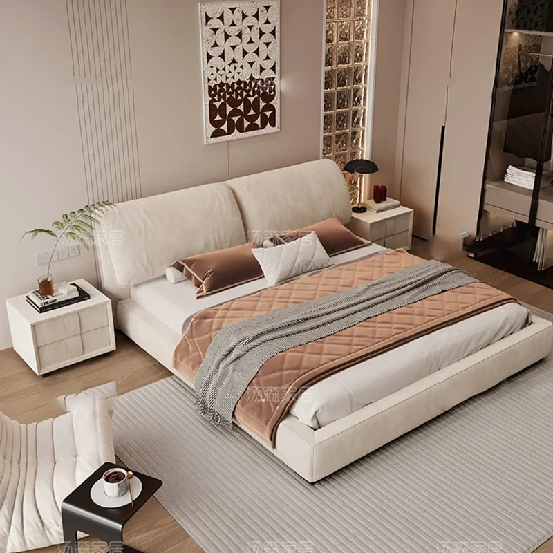 High End Simple Double Bed Light Luxury Master White Double Bed Lit Pliable Camas Moderrnas Inteligentes Bedroom Furniture
High End Simple Double Bed Light Luxury Master White Double Bed Lit Pliable Camas Moderrnas Inteligentes Bedroom Furniture