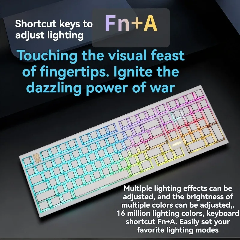 Механическая клавиатура MGC101 с тремя режимами подключения, настраиваемой подсветкой ARGB, возможностью горячей замены переключателей, корпусом из ЧПУ-алюминия, эргономичная, для игр и офиса
Механическая клавиатура MGC101 с тремя режимами подключения, настраиваемой подсветкой ARGB, возможностью горячей замены переключателей, корпусом из ЧПУ-алюминия, эргономичная, для игр и офиса
