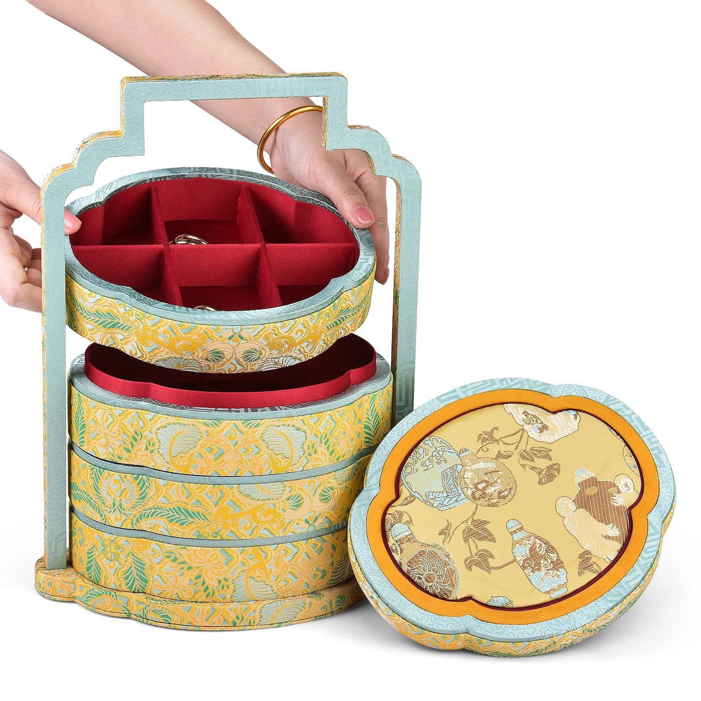 Palace Style Basket Jewelry Box, Ring Pendant Bracelet, Multi Layer Large Capacity Jewelry Storage Box
Palace Style Basket Jewelry Box, Ring Pendant Bracelet, Multi Layer Large Capacity Jewelry Storage Box