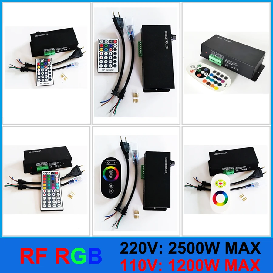 LED Strip Remote Controller Dimmer 12A RGB RF LED Controller 220V 2500W For 220V LED Light Strips RGB 110V
LED Strip Remote Controller Dimmer 12A RGB RF LED Controller 220V 2500W For 220V LED Light Strips RGB 110V