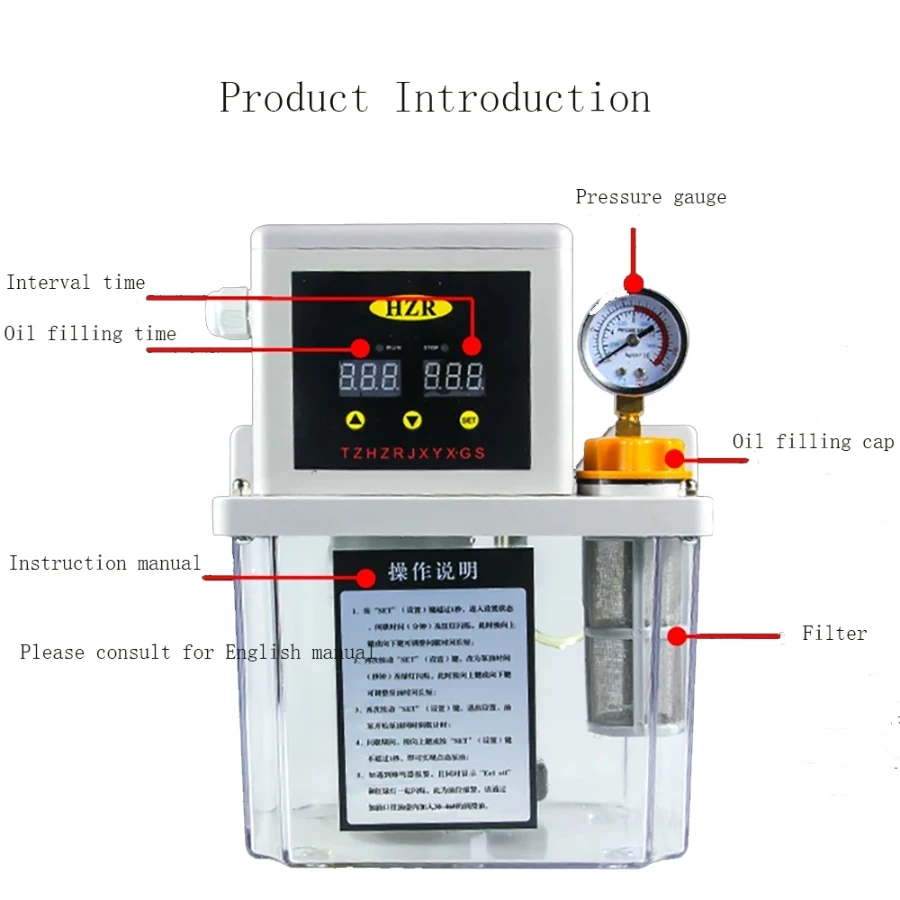 2L Fully Automatic Electromagnetic Pump CNC Machine Lathe Capacity Relief Electric Lubricating Oil Pump 220V Lathe Injector Pump
2L Fully Automatic Electromagnetic Pump CNC Machine Lathe Capacity Relief Electric Lubricating Oil Pump 220V Lathe Injector Pump