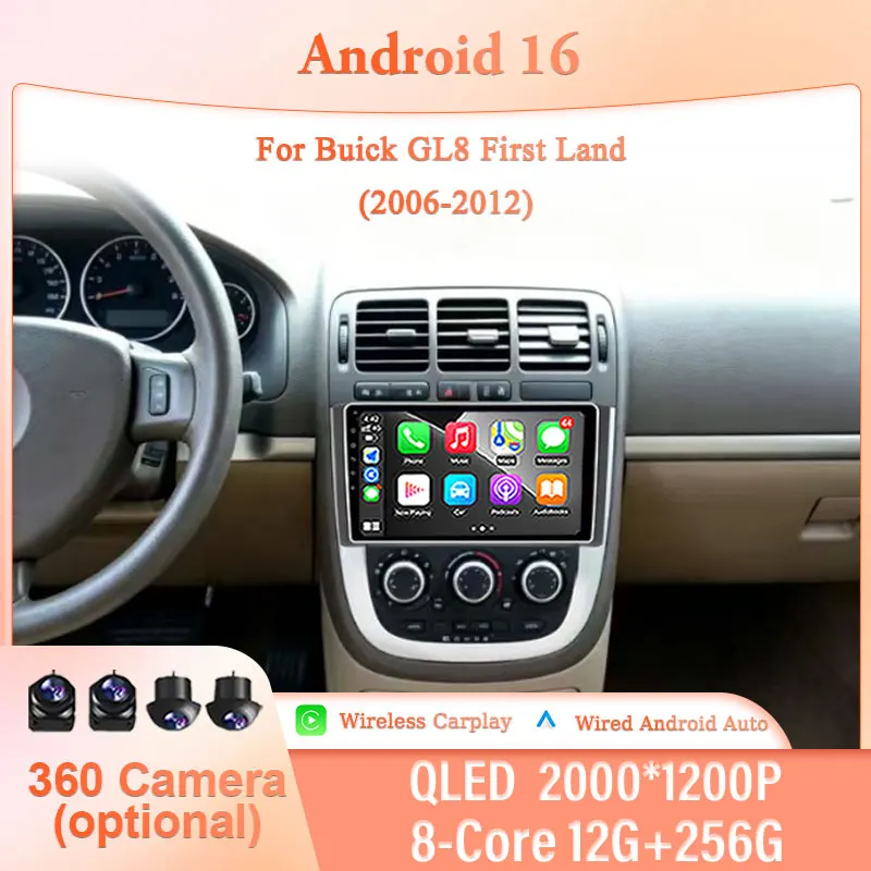 9" Android 16 for Buick GL8 First Land 2006-2012 Car Stereo IPS HD Kit Touch Screen Wireless CarPlay GPS Navi BT WiFi DSP Player
9" Android 16 for Buick GL8 First Land 2006-2012 Car Stereo IPS HD Kit Touch Screen Wireless CarPlay GPS Navi BT WiFi DSP Player