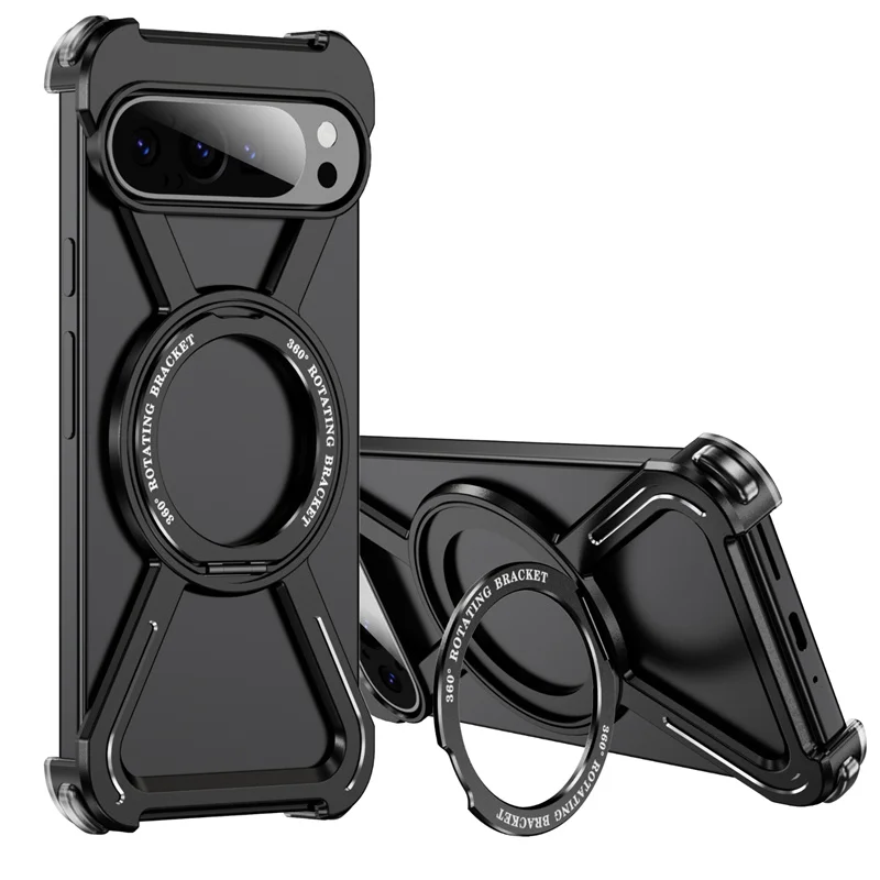 For Google 9 ProXL 8Pro Aluminum Alloy Military Armor Rimless Phone Case Magsafe Magnetic Metal Ring Rotate Stand Holder Cover
For Google 9 ProXL 8Pro Aluminum Alloy Military Armor Rimless Phone Case Magsafe Magnetic Metal Ring Rotate Stand Holder Cover