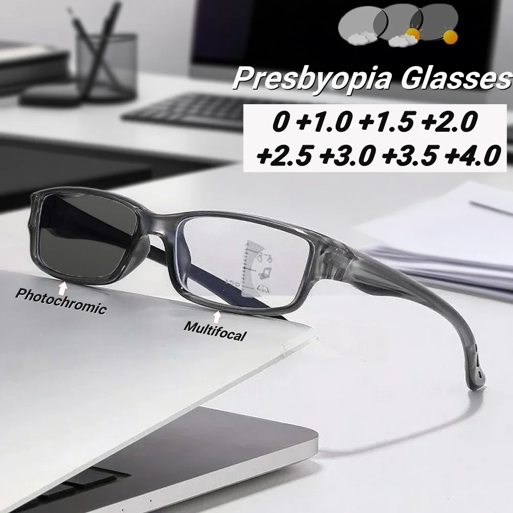 Retro Small Box Multifocal Photochromic Presbyopia Glasses Fashionable Ultra Light Unisex Sports Style Reading Glasses
Retro Small Box Multifocal Photochromic Presbyopia Glasses Fashionable Ultra Light Unisex Sports Style Reading Glasses