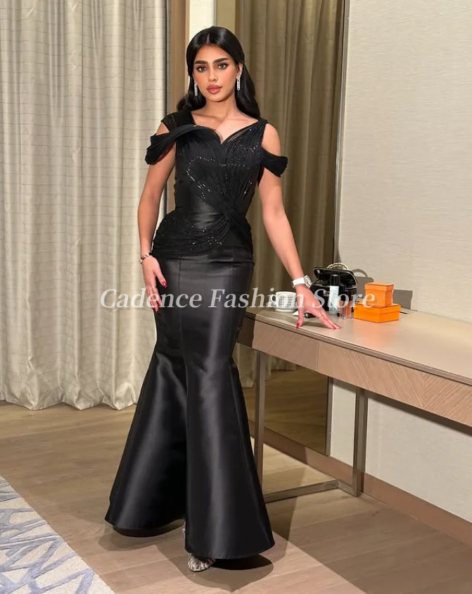 Customized Gorgeous Black Mermaid Dubai Prom Dresses Long Satin Evening Gowns Arab Formal Banquet Dresses
Customized Gorgeous Black Mermaid Dubai Prom Dresses Long Satin Evening Gowns Arab Formal Banquet Dresses