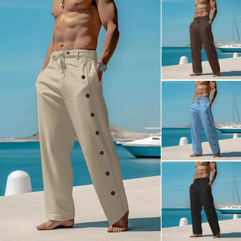 Men Drawstring Waist Pants Quick-drying Men's Pants with Side Pockets Drawstring Elastic Waist for Gym Training Beach Activities
Men Drawstring Waist Pants Quick-drying Men's Pants with Side Pockets Drawstring Elastic Waist for Gym Training Beach Activities