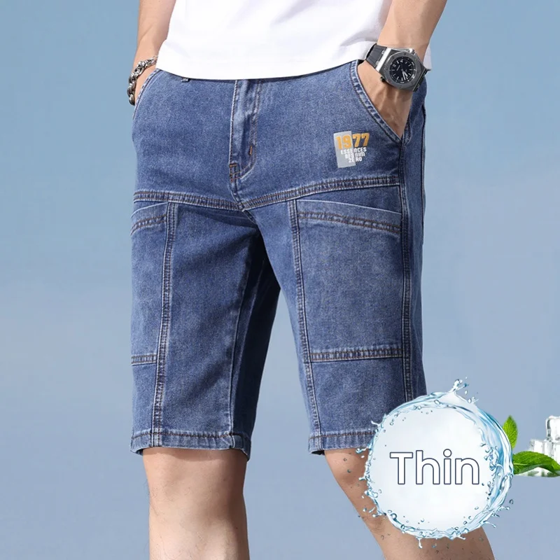 Summer Thin Men's Denim Shorts Breathable Multi-pocket Slim Fit Cargo Pants Straight Casual Male Short Jeans Streetwear
Summer Thin Men's Denim Shorts Breathable Multi-pocket Slim Fit Cargo Pants Straight Casual Male Short Jeans Streetwear