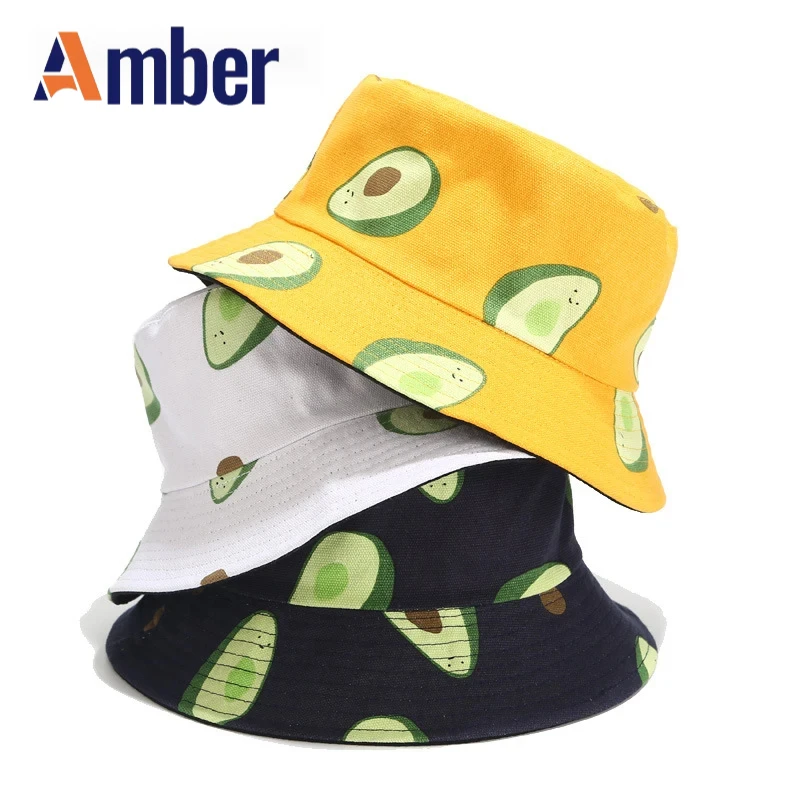 Amber Fruit Print Bucket Hat Canvas Panama Fisherman Hats Men Women Avocado Printing Double Sides Outdoor Beach Sun Cap Gorras
Amber Fruit Print Bucket Hat Canvas Panama Fisherman Hats Men Women Avocado Printing Double Sides Outdoor Beach Sun Cap Gorras