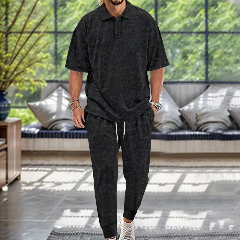 Cross-border heavy Polo shirt T-shirt short sleeve pants summer new relaxed sports and leisure suit
Cross-border heavy Polo shirt T-shirt short sleeve pants summer new relaxed sports and leisure suit