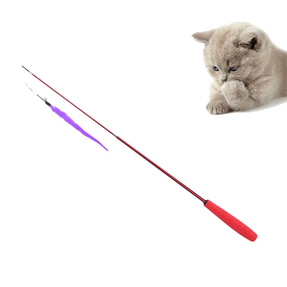 Fishing Rod Cat Teaser Wand Random Color Interactive Stick for Cats Cat Exercise Activity Trainer Cats
Fishing Rod Cat Teaser Wand Random Color Interactive Stick for Cats Cat Exercise Activity Trainer Cats