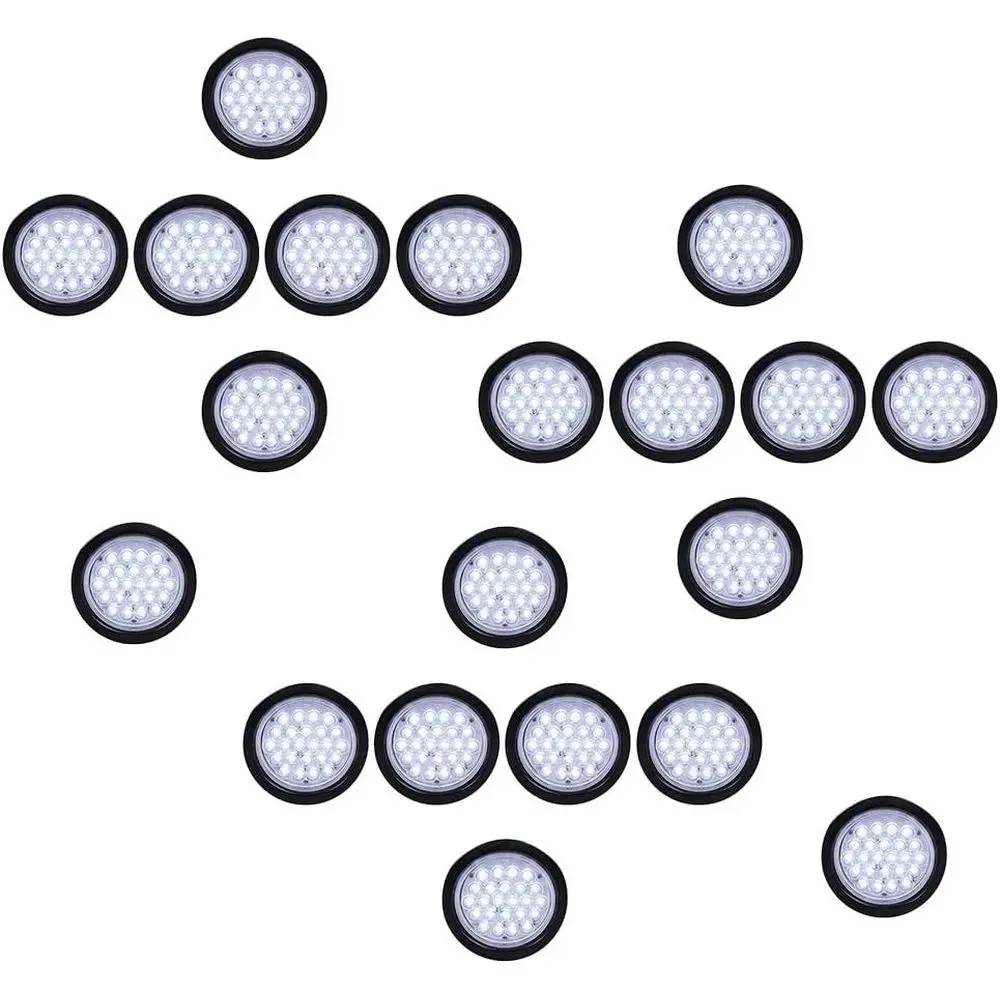 20pcs Clear Lens 4" Inch Round 24-LED WHITE Back Up Lamp Reverse Rear Parking Lamps Tail Lights w/Grommet Wiring Plug Compatible
20pcs Clear Lens 4" Inch Round 24-LED WHITE Back Up Lamp Reverse Rear Parking Lamps Tail Lights w/Grommet Wiring Plug Compatible