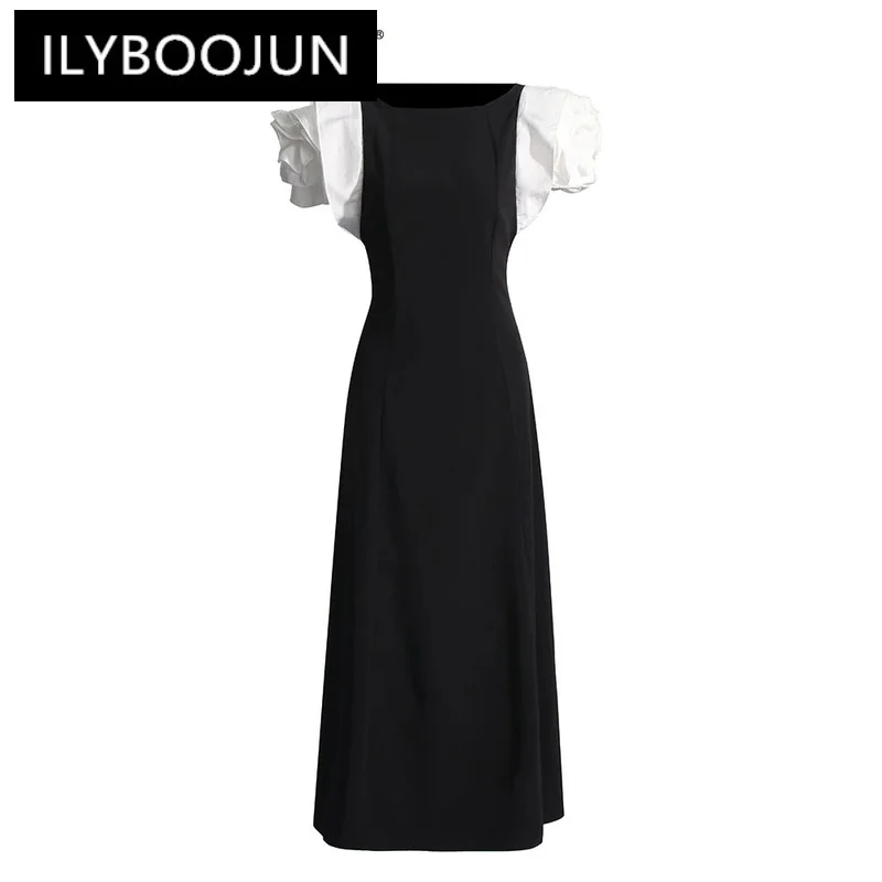 ILYBOOJUN Hit Color Spliced Appliques Dresses For Women O Neck Short Sleeve High Waist Patchwork Zipper Casual Dress Female
ILYBOOJUN Hit Color Spliced Appliques Dresses For Women O Neck Short Sleeve High Waist Patchwork Zipper Casual Dress Female